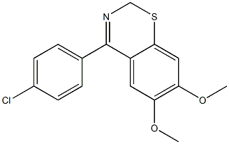 4-(4-Chlorophenyl)-6,7-dimethoxy-2H-1,3-benzothiazine Struktur