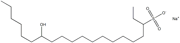 14-Hydroxyicosane-3-sulfonic acid sodium salt Struktur