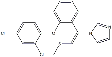 1-[(E)-2-Methylthio-1-[2-(2,4-dichlorophenoxy)phenyl]ethenyl]-1H-imidazole Struktur