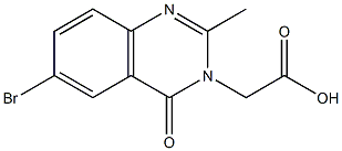 6-Bromo-3,4-dihydro-2-methyl-4-oxoquinazoline-3-acetic acid Struktur