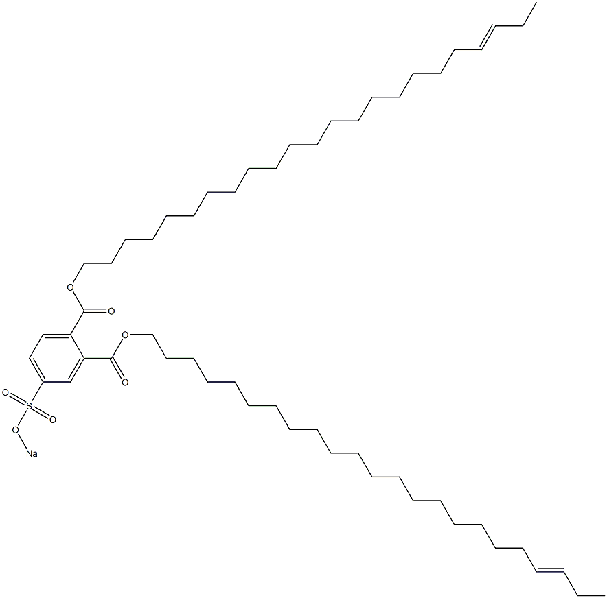 4-(Sodiosulfo)phthalic acid di(20-tricosenyl) ester Struktur