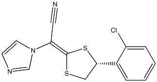 [(R,E)-4-(2-Chlorophenyl)-1,3-dithiolan-2-ylidene](1H-imidazol-1-yl)acetonitrile Struktur