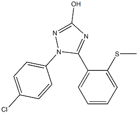 1-(4-Chlorophenyl)-5-(2-methylthiophenyl)-1H-1,2,4-triazol-3-ol Struktur