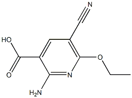 2-Amino-5-cyano-6-ethoxy-3-pyridinecarboxylic acid Struktur