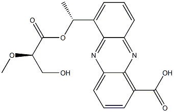 6-[(R)-1-[(R)-3-Hydroxy-2-methoxy-1-oxopropoxy]ethyl]-1-phenazinecarboxylic acid Struktur