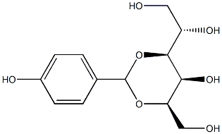 2-O,4-O-(4-Hydroxybenzylidene)-L-glucitol Struktur