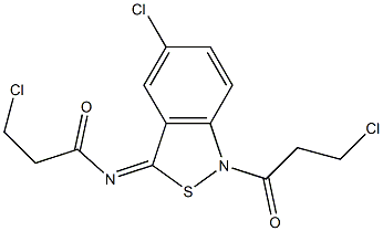 5-Chloro-1-(3-chloropropionyl)-3(1H)-(3-chloropropionyl)imino-2,1-benzisothiazole Struktur