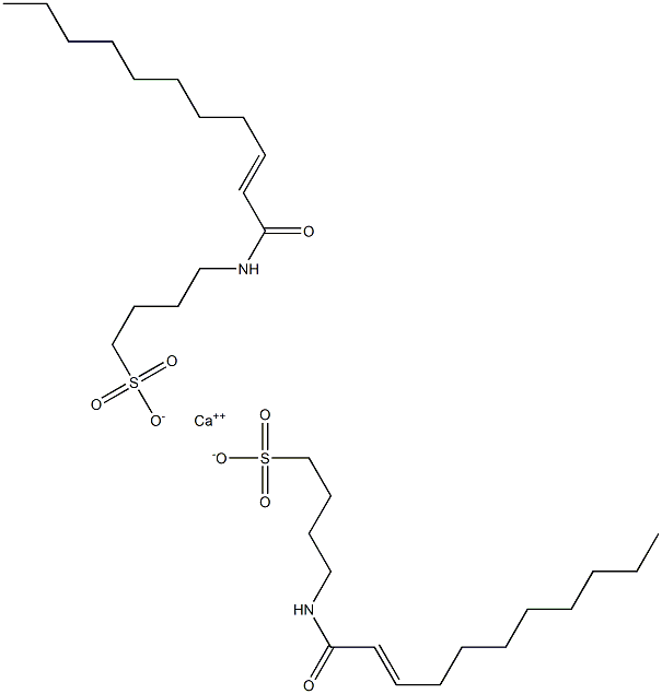 Bis[4-(2-undecenoylamino)-1-butanesulfonic acid]calcium salt Struktur