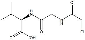 (R)-2-[[[(Chloroacetyl)amino]acetyl]amino]isovaleric acid Struktur