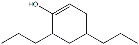 4,6-Dipropyl-1-cyclohexen-1-ol Struktur