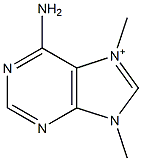 6-Amino-7,9-dimethyl-9H-purine-7-ium Struktur