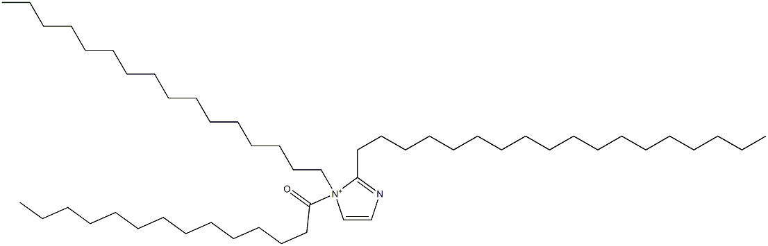 1-Hexadecyl-2-octadecyl-1-tetradecanoyl-1H-imidazol-1-ium Struktur