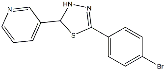 5-(4-Bromophenyl)-2,3-dihydro-2-(3-pyridinyl)-1,3,4-thiadiazole Struktur