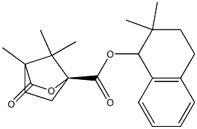 (1S)-4,7,7-Trimethyl-3-oxo-2-oxabicyclo[2.2.1]heptane-1-carboxylic acid 2,2-dimethyltetralin-1-yl ester Struktur