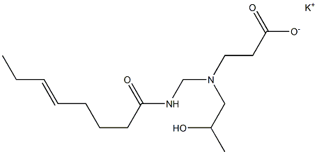 3-[N-(2-Hydroxypropyl)-N-(5-octenoylaminomethyl)amino]propionic acid potassium salt Struktur