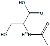 N-Acetyl-DL-serine-15N Struktur