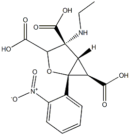 (N)-1-(2-Nitrophenyl)ethylcarboxy-(1R,4R,5S,6R)-4-Amino-2-oxabicyclo[3.1.0]hexane-4,6-dicarboxylicacid Struktur