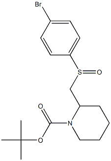 2-(4-Bromo-benzenesulfinylmethyl)-piperidine-1-carboxylic acid tert-butyl ester Struktur