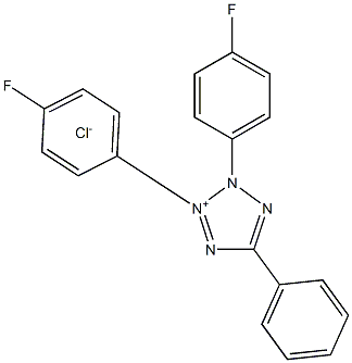 2,3-Bis(4-fluorophenyl)-5-phenyltetrazoliuM Chloride Struktur