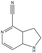 2,3,3a,7a-tetrahydro-1H-pyrrolo[3,2-c]pyridine-4-carbonitrile Struktur