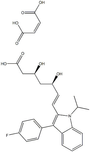 Fluvastatin maleate Struktur