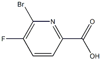 6-Bromo-5-fluoropyridine-2-carboxylic acid Struktur