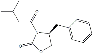 (4S)-3-(3-methylbutyryl)-4-benzyl-2-oxazolidinone Struktur