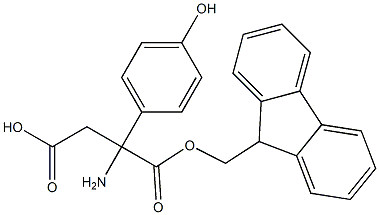 Fmoc-(RS)-3-Amino-3-(4-hydroxyphenyl)-propionic acid Struktur