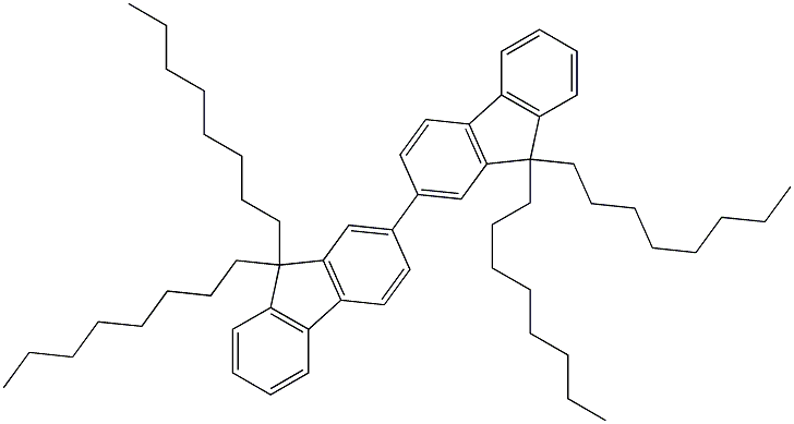 9,9,9',9'-tetraoctyl-9H,9'H-2,2'-bifluorene Struktur