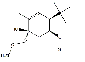 (1R,4R,5S)-4-tert-Butyldimethylsiloxymethyl-5-tert-butyldimethylsilyloxycyclohex-2en-1-ol Struktur