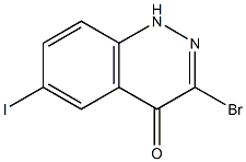 3-Bromo-6-iodo-1H-cinnolin-4-one Struktur