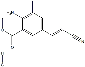 2-Amino-5-(2-cyanovinyl)-3-methylbenzoic Acid Methyl Ester Hydrochloride Struktur