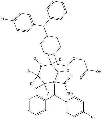 Cetirizine 1-[(4-Chlorophenyl)phenylmethyl]piperazine Amide-d8 Struktur