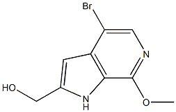 (4-Bromo-7-methoxy-1H-pyrrolo[2,3-c]pyridin-2-yl)-methanol Struktur