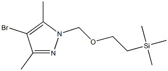 4-bromo-3,5-dimethyl-1-((2-(trimethylsilyl)ethoxy)methyl)-1H-pyrazole Struktur