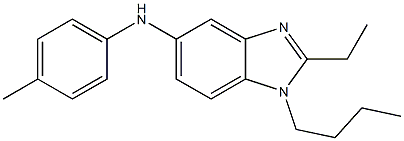 (1-BUTYL-2-ETHYL-1H-BENZOIMIDAZOL-5-YL)-P-TOLYL-AMINE Struktur