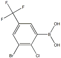 3-Bromo-2-chloro-5-(trifluoromethyl)benzeneboronic acid 98% Struktur