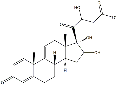 16,17, 21-TRIHYDROXYPREGNA-1,4,9(11),TRIENE-3,20-DIONE-21-ACETATE Struktur