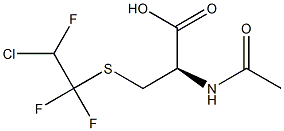 N-ACETYL-S-(2-CHLORO-1,1,2-TRIFLUOROETHYL)-L-CYSTEINE Struktur