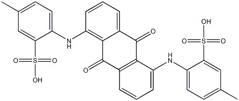 1,5-DI(2-SULPHO-PARA-TOLUIDINO)ANTHRAQUINONE Struktur