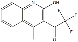 2,2,2-trifluoro-1-(2-hydroxy-4-methyl-3-quinolinyl)-1-ethanone Struktur