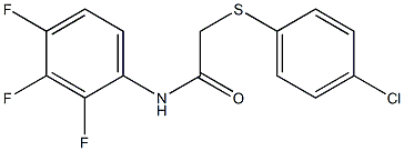 N1-(2,3,4-trifluorophenyl)-2-[(4-chlorophenyl)thio]acetamide Struktur