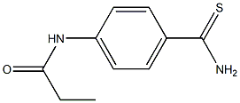 N-[4-(aminocarbonothioyl)phenyl]propanamide Struktur