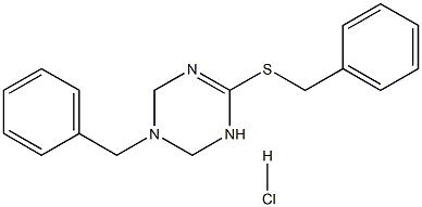 3-benzyl-6-(benzylthio)-1,2,3,4-tetrahydro-1,3,5-triazine hydrochloride Struktur