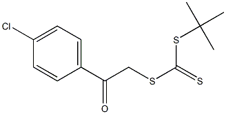 tert-butyl {[2-(4-chlorophenyl)-2-oxoethyl]thio}methanedithioate Struktur