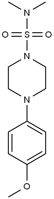 4-(4-methoxyphenyl)-N,N-dimethyltetrahydro-1(2H)-pyrazinesulfonamide Struktur