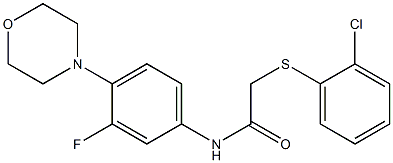 2-[(2-chlorophenyl)sulfanyl]-N-(3-fluoro-4-morpholinophenyl)acetamide Struktur