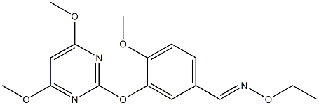 3-[(4,6-dimethoxy-2-pyrimidinyl)oxy]-4-methoxybenzenecarbaldehyde O-ethyloxime Struktur