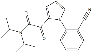 2-[1-(2-cyanophenyl)-1H-pyrrol-2-yl]-N,N-diisopropyl-2-oxoacetamide Struktur