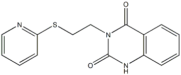 3-[2-(2-pyridylthio)ethyl]-1,2,3,4-tetrahydroquinazoline-2,4-dione Struktur